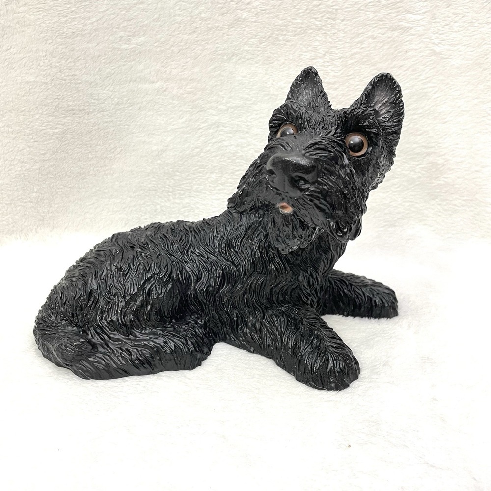 1984 Universal Statuary Black Scottie Scottish‎ Terrier Dog Statue Figure 363